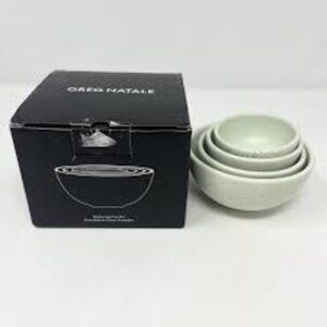 Greg Natale Measuring Cup Set Ceramic set of 4 Sage Green